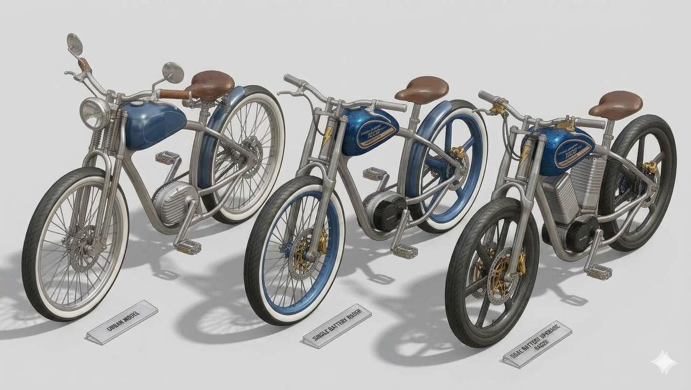 Urban, single-battery racer, and dual-battery upgrade racer lineup